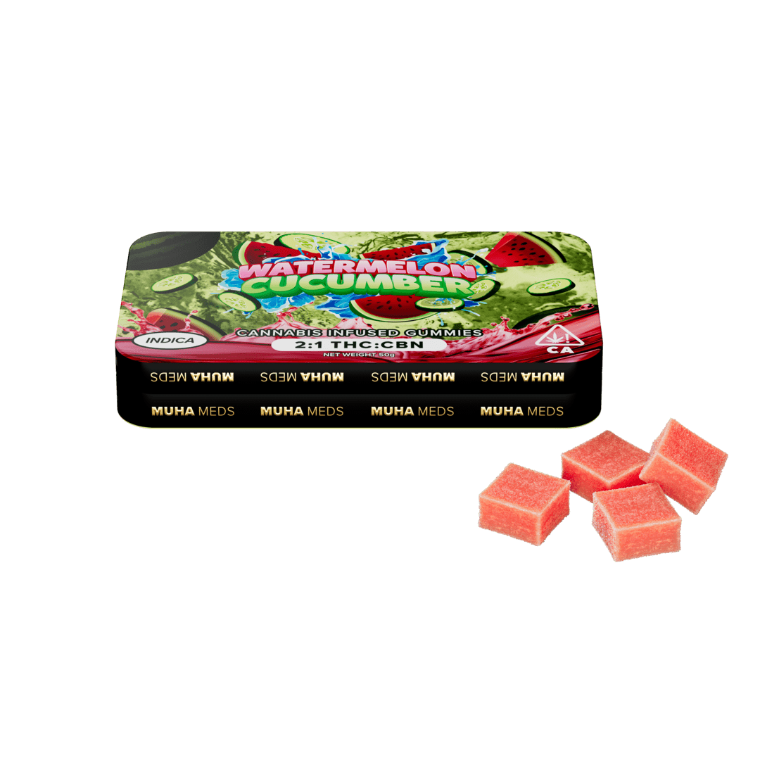 Muha Meds Watermelon Cucumber Gummies | Indica